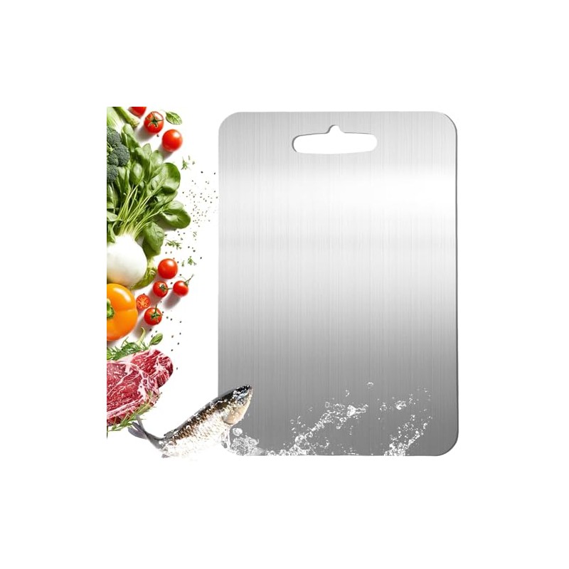 Tabla Para Picar Acero Inoxidable, Tabla de Cortar de Cocina,
