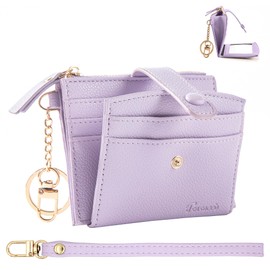 TSNSOEEO Keychain Wallet Wristlet RFID Small Credit Card Holder Bracelet Key Chain Purse Bangle Tassel Beads Key Rings for Women