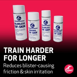 Cramer Tuf-Skin Taping Base for Athletic Tape, Adherent for Kinesiology Tape, Gymnastics Leotards, Aerial Silks, and Kinetic Taping, Prevents Blisters, Athletic Training Supplies, 10 Ounce Spray