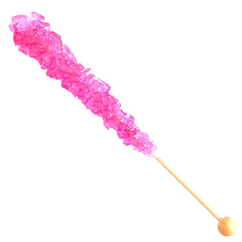Classic Rock Candy Sticks, Sugar Rock Crystal Lollipops, Individually Wrapped