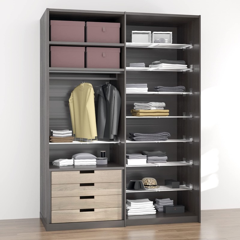 SOFRON Expandable Closet Shelves Organizers, Adjustable Shelf for Cabinet Rack