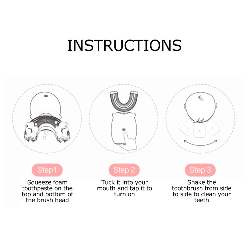 UShaped Electric Toothbrush Vibration Rechargeable Tooth Cleaning Whole Mouth Toothbrush