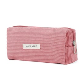 GMYIAK Corduroy Pencil Bag Girls Large Pencil Case with Zip for Boys Girls Adults Study Must Haves School School Supplies Aesthetic Pencil Teenager, pink, simplicity