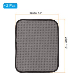 PATIKIL Bowling Ball Towel 10x8 Inch, 2 Pack Microfiber Shammy Pad for Cleaning Bowling Ball, Gray