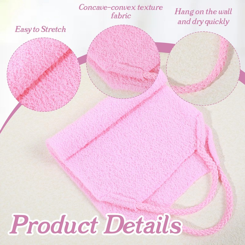 Matwsec 2 Pcs Back Scrubber for Shower, 15.55 Inch Exfoliating
