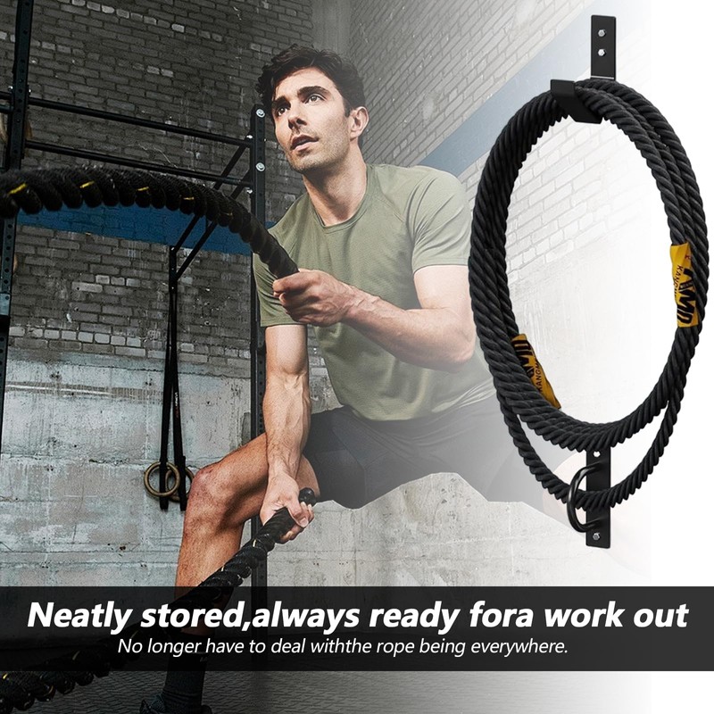 Battle Rope Wall Mount Kit, Heavy Duty Steel Anchor and