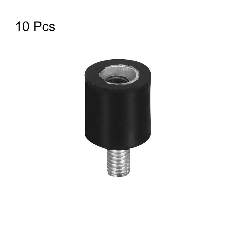 sourcing map Rubber Mounts 10pcs M3 Male/Female Vibration Isolator Shock