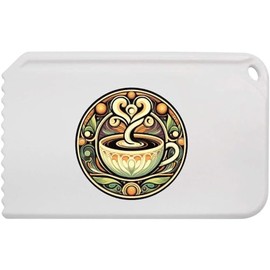 Azeeda 'Art Nouveau Coffee Cup' Plastic Ice Scraper (IC00045013)
