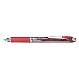 Pentel 6 x EnerGel Retractable Ballpoint Pens Metal Tip 1 mm Red Bl80-B