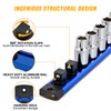 GOOACC Magnetic Socket Organizer 1/4" 3/8" 1/2" Socket Holder Set