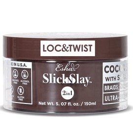 Esha Slick N Slay Braiding Gel – 3-in-1 Braid and Edge – Ultra Extreme Hold for Hair – Hydrating & Conditioning Shining – Fast Dry Locking Gel for Locs, Twists, Braids (COCOA, 5 oz.)