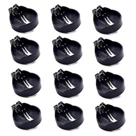 LampVPath (Pack of 12 CR2032 Battery Holder, Coin Cell Button Socket Holder Case, CR2032 Coin Cell Button Battery Holder with 2 Pin Solder Mounting Lead