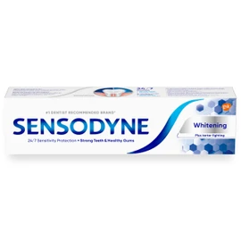 Sensodyne Whitening & Tartar toothpaste, Strengthens Protects and Whitens Sensitive Teeth, 100 mL (Packaging May Vary)