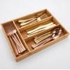 Bamboo Cutlery Drawer Organizer for Tableware – Natural Bamboo Storage