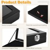 IONPSHG Large Enamel Pin Display Case, 14x9.5 Inch Dustproof Organizer