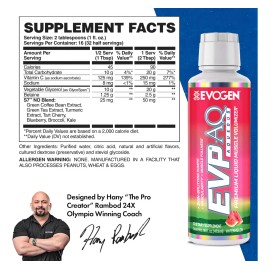 Pre Entreno Evogen Evp Liquido 473 Betaina Sabor Sandía