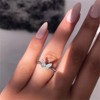 AZQ 925 Sterling Silver Fashion 18k Gold Butterfly Ring Shiny