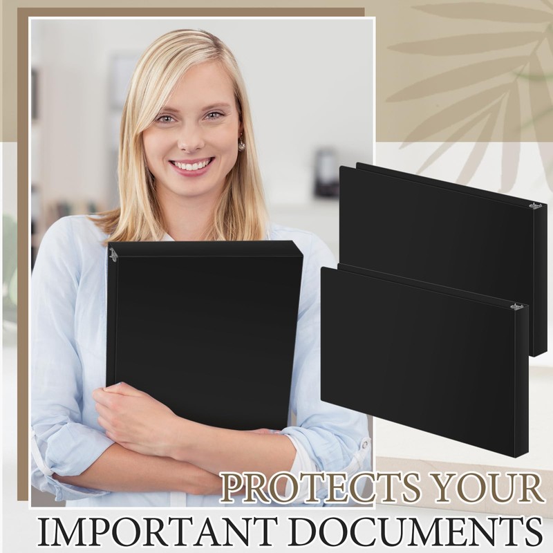Humyoun 4 Pcs 11 x 17 Inch 3 Ring Binders