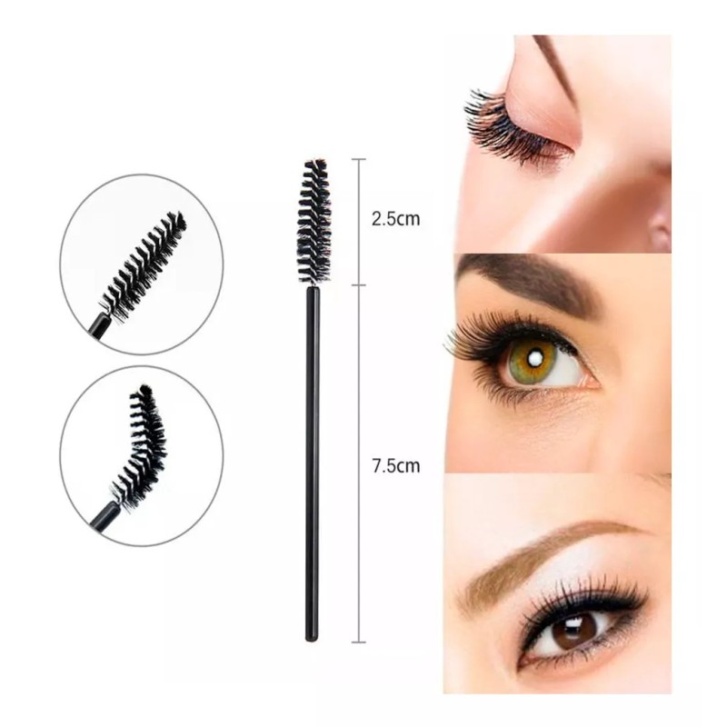 Brush Buddies 50 Brochas Cepillo Pestañas Cejas Maquillaje Extension Sombr