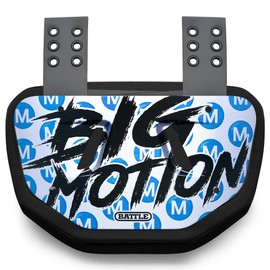 Battle Sports Novelty Football Back Plate – Hard Shell Lower Back Protector with Contoured Foam for High-Impact Protection - Adult, Big Motion