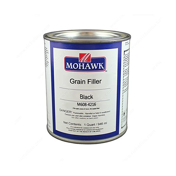 Grain Filler & Solvent, Volume 33 oz, Finish Black