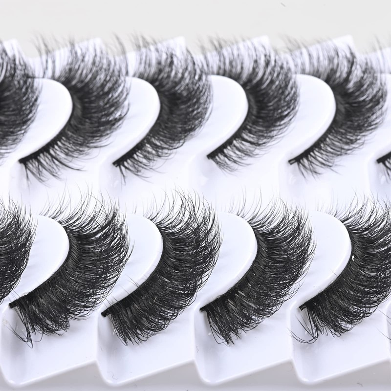 FARRED Wispy Lashes Short Eyelashes Fluffy Cat Eye False Eyelash