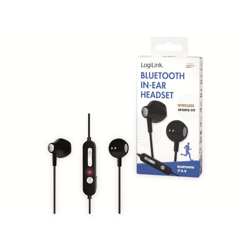 LogiLink Auriculares Estéreo In-Ear Bluetooth, BT V5.0, , Multicoloured, One