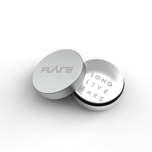Flare Audio Capsule de poche argentée – Aluminium robuste, étanche, couvercle à vis