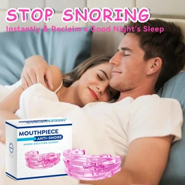 Color Azul y Rosa - Guarda dental para dormir para evitar los ronquidos. Talla única y ajustable para adaptarse a cualquier tamaño de boca. Estuche incluido. Manual de instrucciones incluido. Ayuda a respirar mejor, dormir mejor y roncar menos. Ayuda a pr