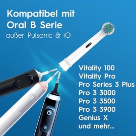 HSYTEK 16er Aufsteckbürsten Kompatibel mit OralB Zahnbürste Elektrische, Aufsätze für OralB Pro 2, Vitality 100, Genius X, Precision Zahnbürstenaufsatz Ersatzbürsten