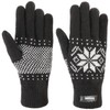 Lipodo Snowflake Thinsulate Handschuhe Damen/Herren - Strickhandschuhe gefüttert - Mit
