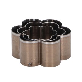 gernie Flower Leather Punch 3 Pieces Flower Shaped Leather Cutter Set 30mm 40mm 50mm Concise Alloy Steel Hollow Punch Tool Leather Cutting Die