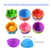 Mirenlife Reusable Silicone Baking Cups,Silicone Cupcake Liners for baking, Multi