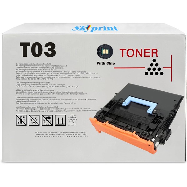 SkyPrint High Capacity T03 Black Toner Cartridge Compatible with Canon