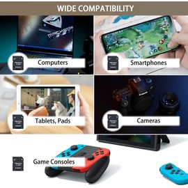 Micro SD Card, 256 GB, Heavy Duty Flash, Max Read 100MB/s, Ultra Fast Transmission, UHS-1 Compatible Dash Cam with Adapter (256-B)