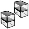 mDesign Plastic Desk Organizer and Storage Bin w/Pull Out Drawer