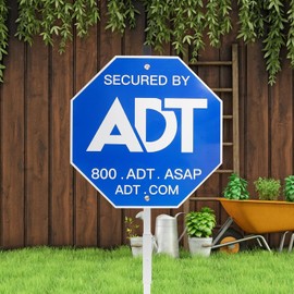 Security Signs 28" ADT Yard Sign with Aluminum Stake, Heavy Duty Weatherproof