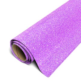 Siser Glitter HTV Rollo de vinilo de transferencia térmica para planchar (morado neón)
