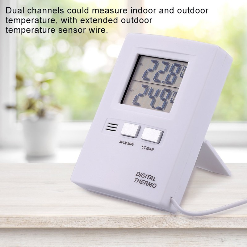 Fridge Thermometer, Freezer Thermometer High Precision LCD Digital LCD Display