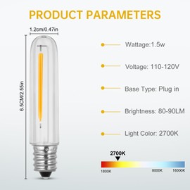 DGE S14 Replacement LED Bulb 4 Pack Replacement String Light Bulbs 1.5 Watt LED Replacement Light Bulb, Shatter-Proof and Waterproof IP65