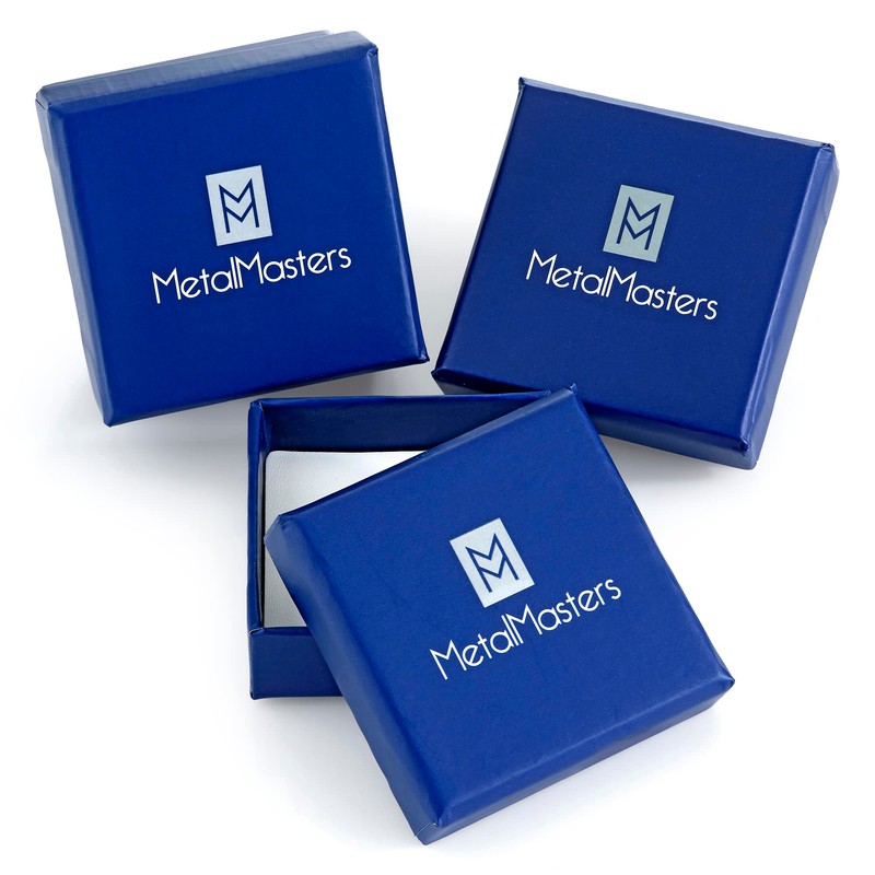 Metal Masters Co. 14K Solid White Gold Round Ball Stud