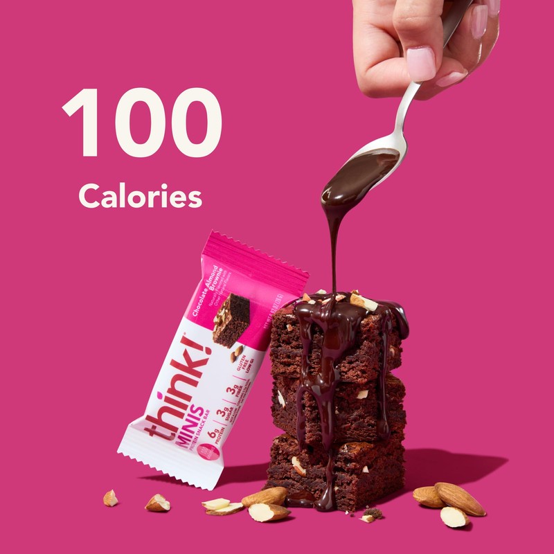 think! Minis, Chocolate Almond Brownie, 15 Count