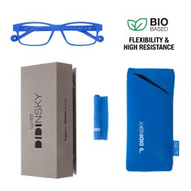 DIDINSKY Blue Light Filter Glasses for Men and Women Blue Filter Glasses with Strength or No Prescription for Gaming or PC Anti-Glare Lenses 6 Colours and 6 Graduations - THYSSEN, Small Organic