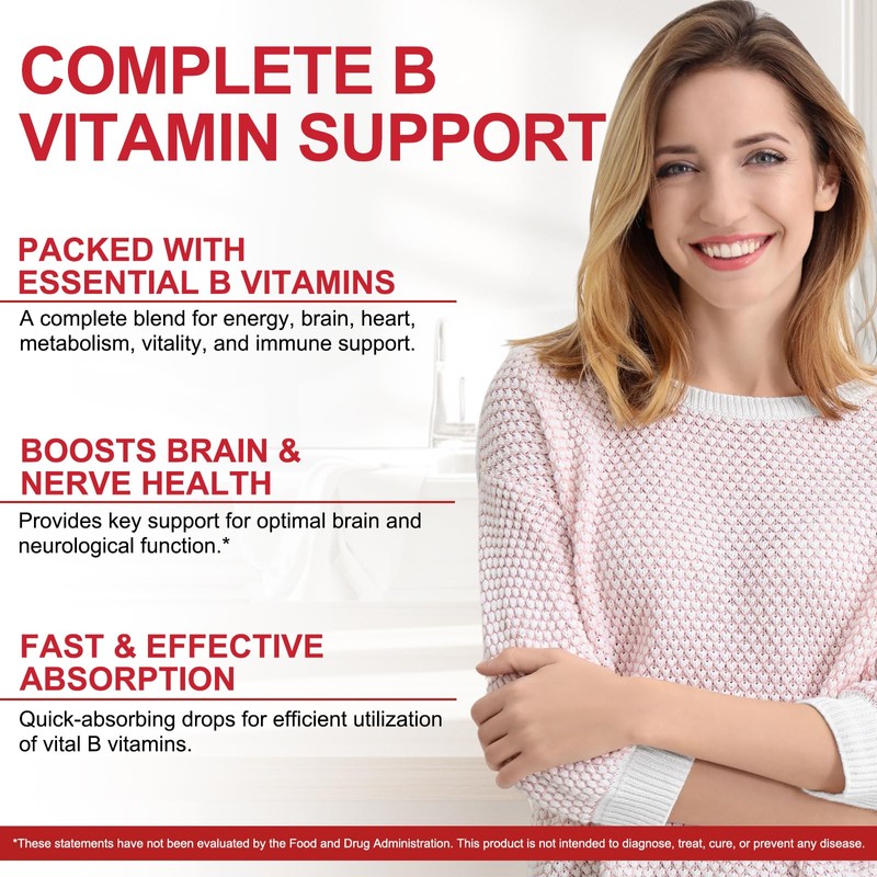 Organic Vitamin B Complex | Vegan Vitamin B12 Liquid Drops