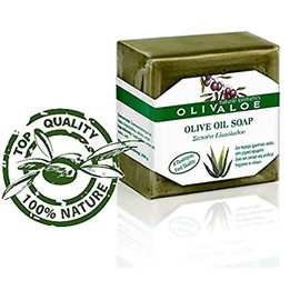 OLIVALOE 00196 Handmade Traditional Olive Oil Soap 200 g, Natural Cosmetics