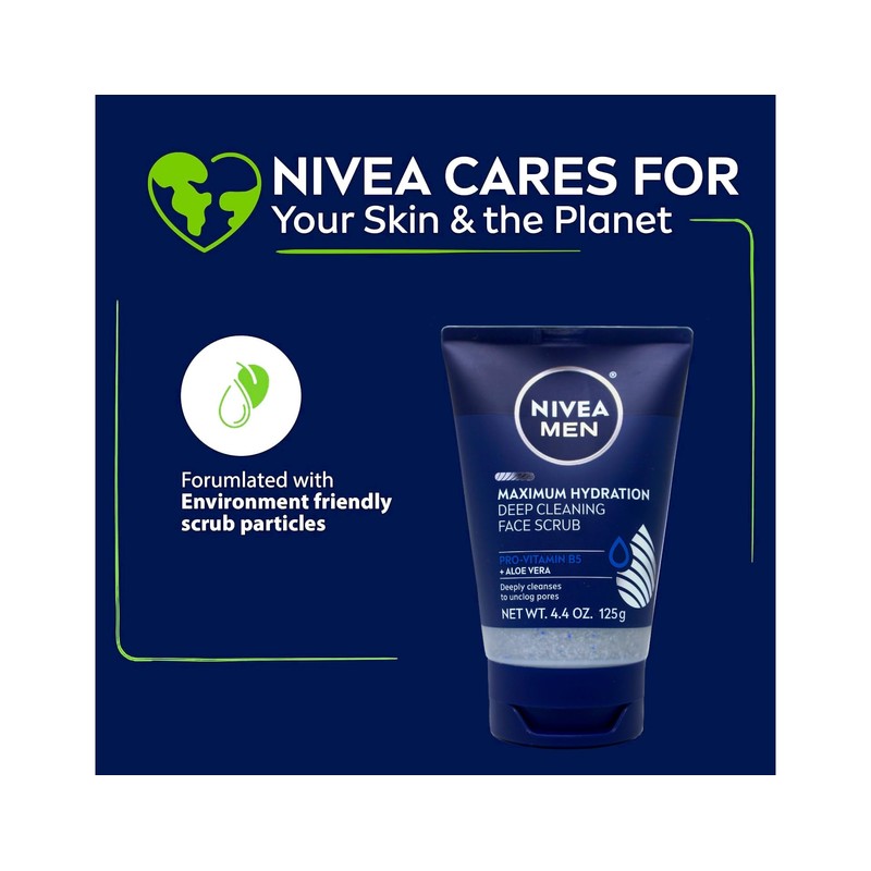 NIVEA FOR MEN Revitalizing Face Scrub 4.40 oz (Pack of