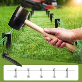 Set of 200 Ground Pegs Robotic Lawnmower Pegs for Robotic Lawnmower Boundary Cable Ground Anchors Ground Spikes Nail Robotic Lawnmower Accessories for Compatible with Gardena, Worx, Bosch