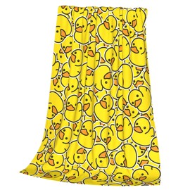 Cartoon Funny Duck Blanket Flannel Fleece Throw Blanket Durable Couch Blankets Home Decor for Bed and Sofa Super Soft Warm Blankets for All Season 50x40 inch