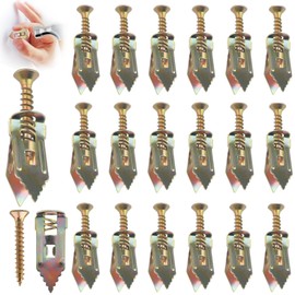 70 Pcs Heavy Duty Self Drilling Drywall Anchors with Screws - 35 Sheetrock Anchors (0.47x1.18 Inch) & 35 Zinc Expansion Screws, Holds Up to 66 lbs, for Wall Hanging, Picture Frames, TV, Shelves