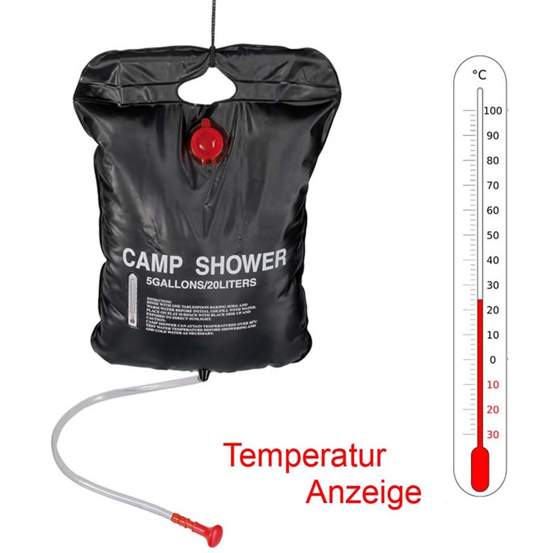 Happy People Super Solar Shower, 20 L Multi-Color